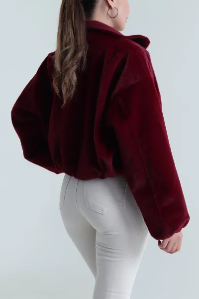 Bordo Bassic Bomber Fox Kadın Mont 484226