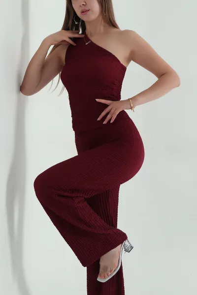 bordo-bel-lastikli-gofre-kadin-ikili-takim-376058