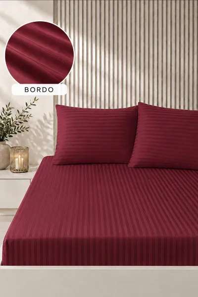 bordo-bella-home-160x200-cm-cift-kisilik-cizgili-saten-carsaf-seti-483021