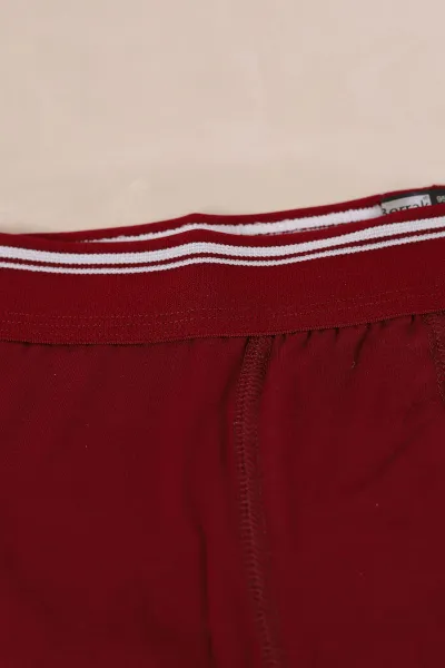 Bordo Berrak Likralı Elastan Kumaş Erkek Boxer 370494