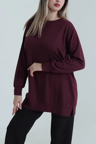 Bordo Bisiklet Yaka Pike Oysho Kadın Tunik 487503