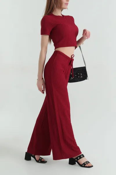 bordo-bluz-pantolon-kadin-ikili-takim-356458