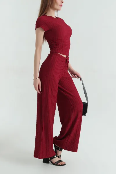 Bordo Boaz Kumaş Kadın İkili Takım 356484