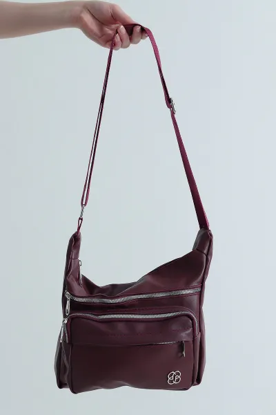 Bordo Bol Gözlü Omuz Çantası 465745