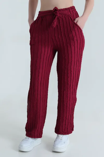 Bordo Bol Paça Toscana Kadın Pantolon 469934