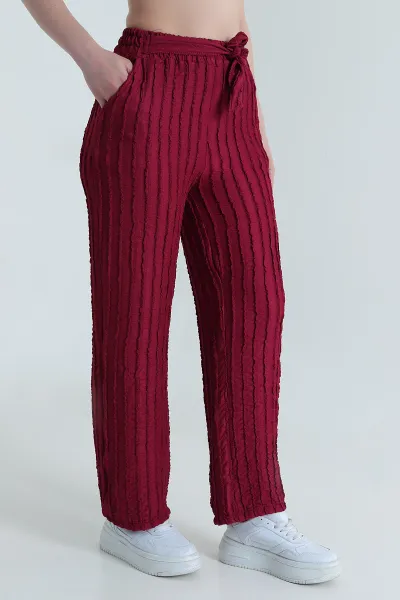 Bordo Bol Paça Toscana Kadın Pantolon 469934