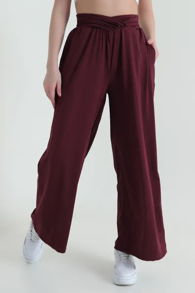 Bordo Cepli Likralı Oysho Kadın Pantolon 433523