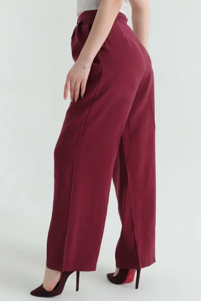 Bordo Cepli Palazzo Tensel Modal Pantolon 336018