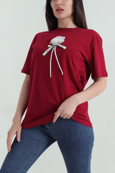 bordo-cicek-aksesuar-detay-kadin-tisort-357211