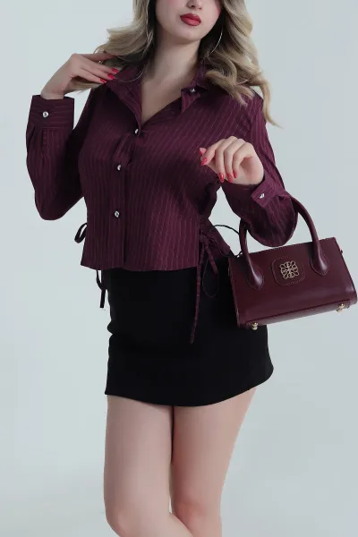 bordo-cizgili-viskon-kadin-gomlek-485574