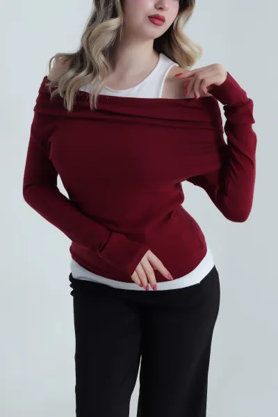 Bordo Cospan Madonna Kadın İkili Takım 485331