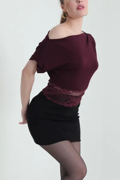 bordo-dantelli-genis-yaka-kadin-oysho-bluz-432436