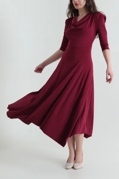bordo-degaje-yaka-vatkali-sandy-kadin-elbise-431724