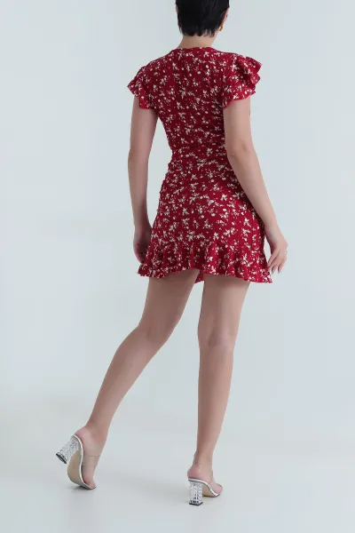 Bordo Desenli Helen Kadın İkili Takım 481605