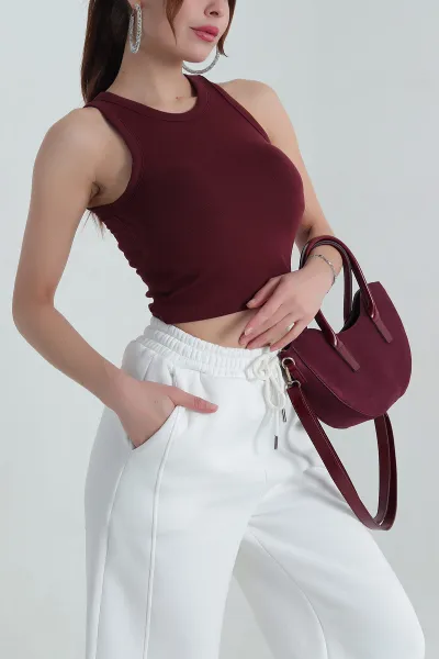Bordo Destekli Modal Kadın Atlet 411393