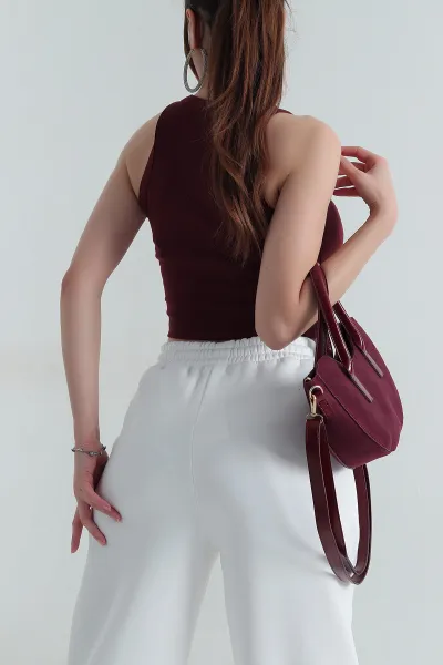 Bordo Destekli Modal Kadın Atlet 411393