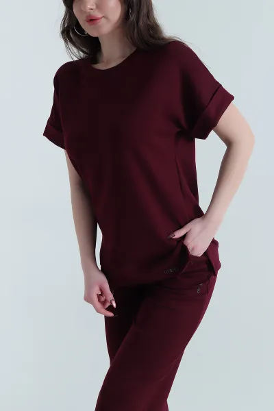 bordo-duble-kol-modal-kadin-ikili-takim-437666