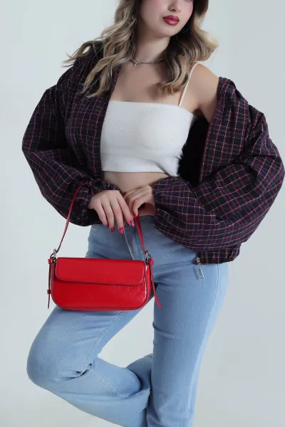 Bordo Ekose Bomber Kadın Mevsimlik Mont 493469