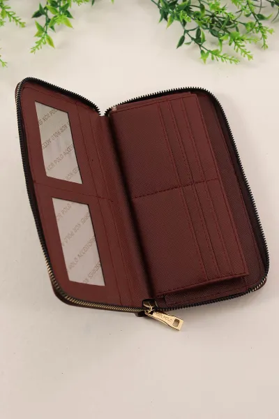 Bordo Fermuarlı Kadın Cüzdan 410071