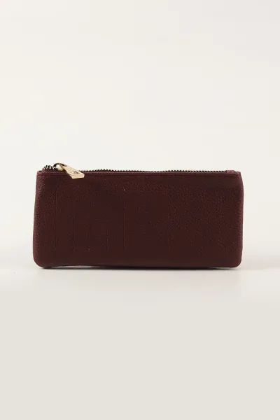 Bordo Fermuarlı Kartlık Kadın Cüzdan 451797
