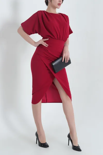 bordo-fermuarli-yarasa-kol-crep-elbise-342971