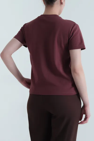 Bordo Fuarlı Tasarım Kadın Bluz 453158