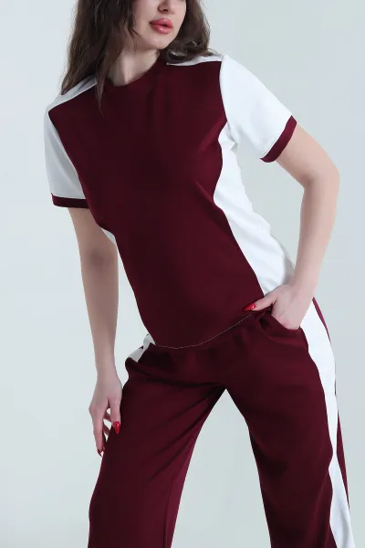 Bordo Garnili Modal Kadın İkili Takım 444871