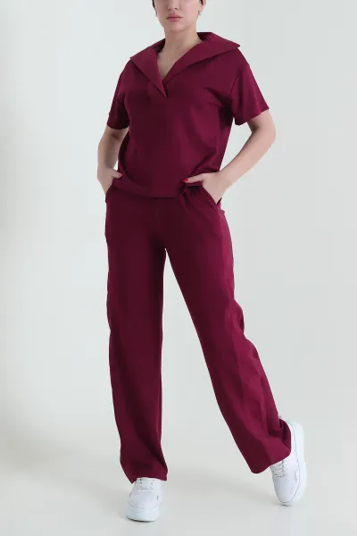 Bordo Garnili Oysho Kadın İkili Takım 429995