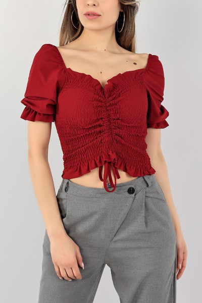 Bordo Gipeli Tasarım Atlas Bluz 101827