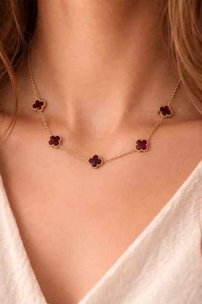 bordo-gold-mineli-gumus-van-cleef-celik-kolye-488025