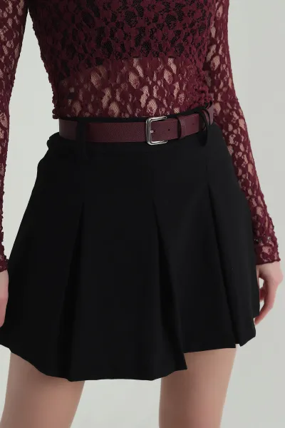 Bordo Gümüş Tokalı Kadın Kemer 421560