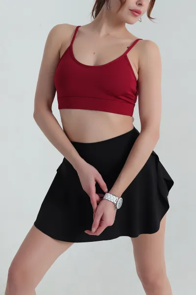Bordo İp Askılı Pedli Büstiyer 411375
