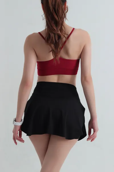 Bordo İp Askılı Pedli Büstiyer 411375