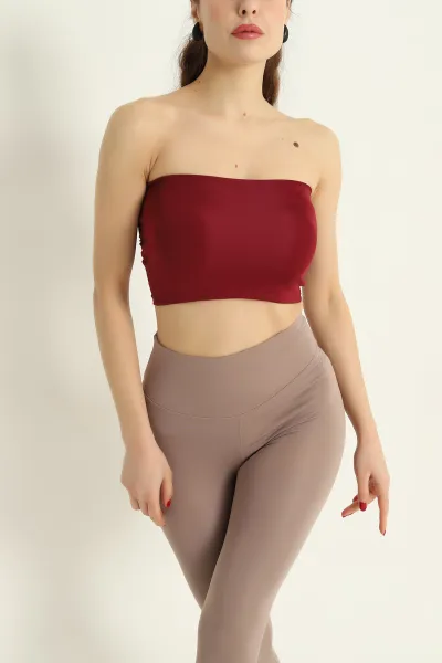 Bordo Kaplı Straplez Büstiyer 332727