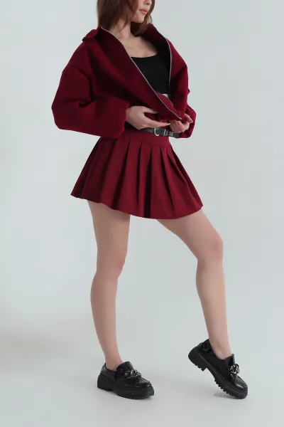 bordo-kemerli-pileli-dabil-kadin-sortlu-etek-405241