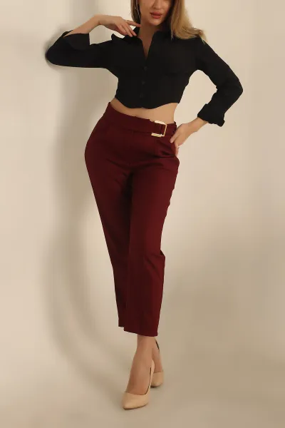 bordo-kendinden-kemerli-yun-efekt-pantolon-234272