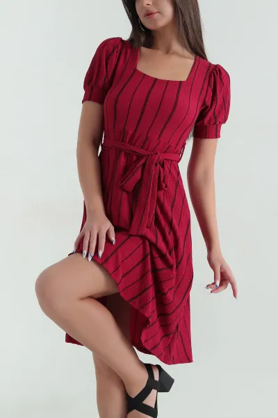 bordo-kirinkil-kumas-kare-yaka-kadin-elbise-368162