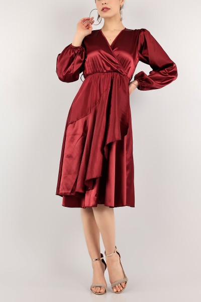 bordo-kruvaze-yaka-saten-elbise-112963