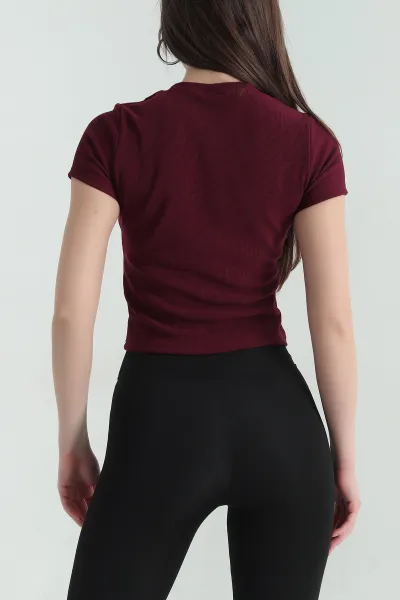 Bordo Kurdela Tasarım Ottoman Bluz 356008