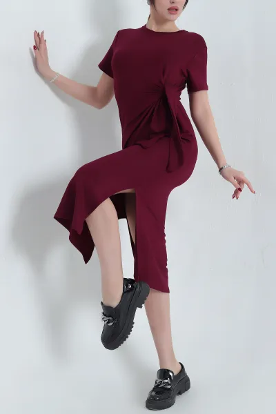 bordo-kusak-detay-kristal-elbise-337798