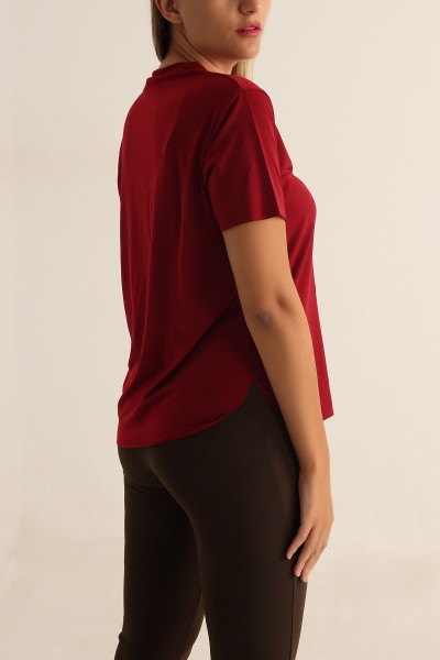 Bordo Lazer Kesim Sandy Bluz 194989