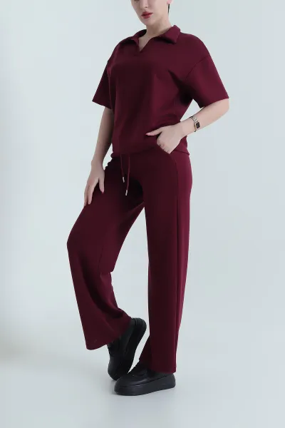 bordo-likrali-bel-lastikli-oysho-kadin-ikili-takim-439771