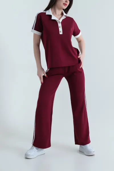 Bordo Likralı Bel Lastikli Oysho Kadın İkili Takım 442424