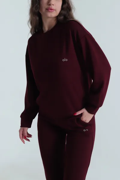 Bordo Likralı Modal Kadın İkili Takım 492752