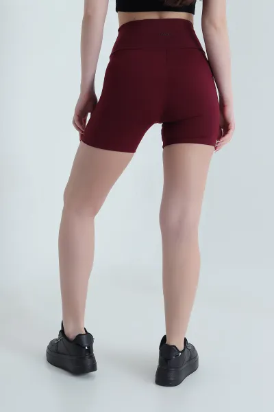 Bordo Likralı Modal Kadın Tayt Şort 452258