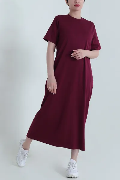 bordo-likrali-oysho-kadin-elbise-461584