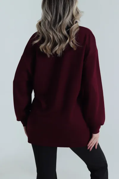 Bordo Lİkralı Oysho Kadın Tunik 486339