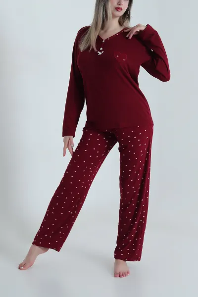 bordo-milan-soft-fiyonklu-kadin-pijama-takimi-488922
