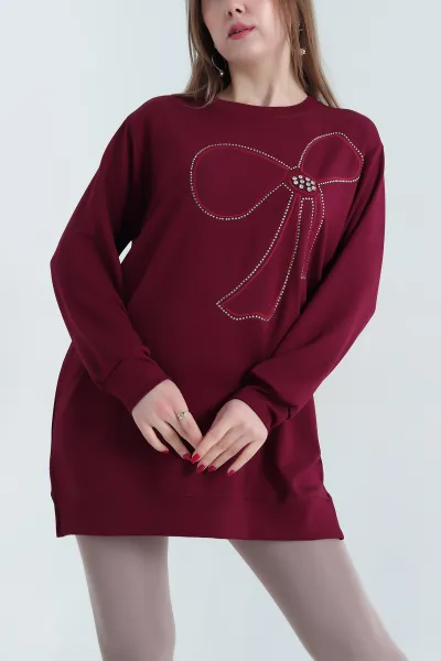 bordo-nakisli-tas-detayli-oysho-kumas-tunik-337860