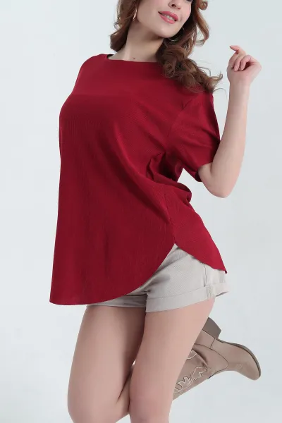 bordo-oval-kesim-dokulu-tisort-337672
